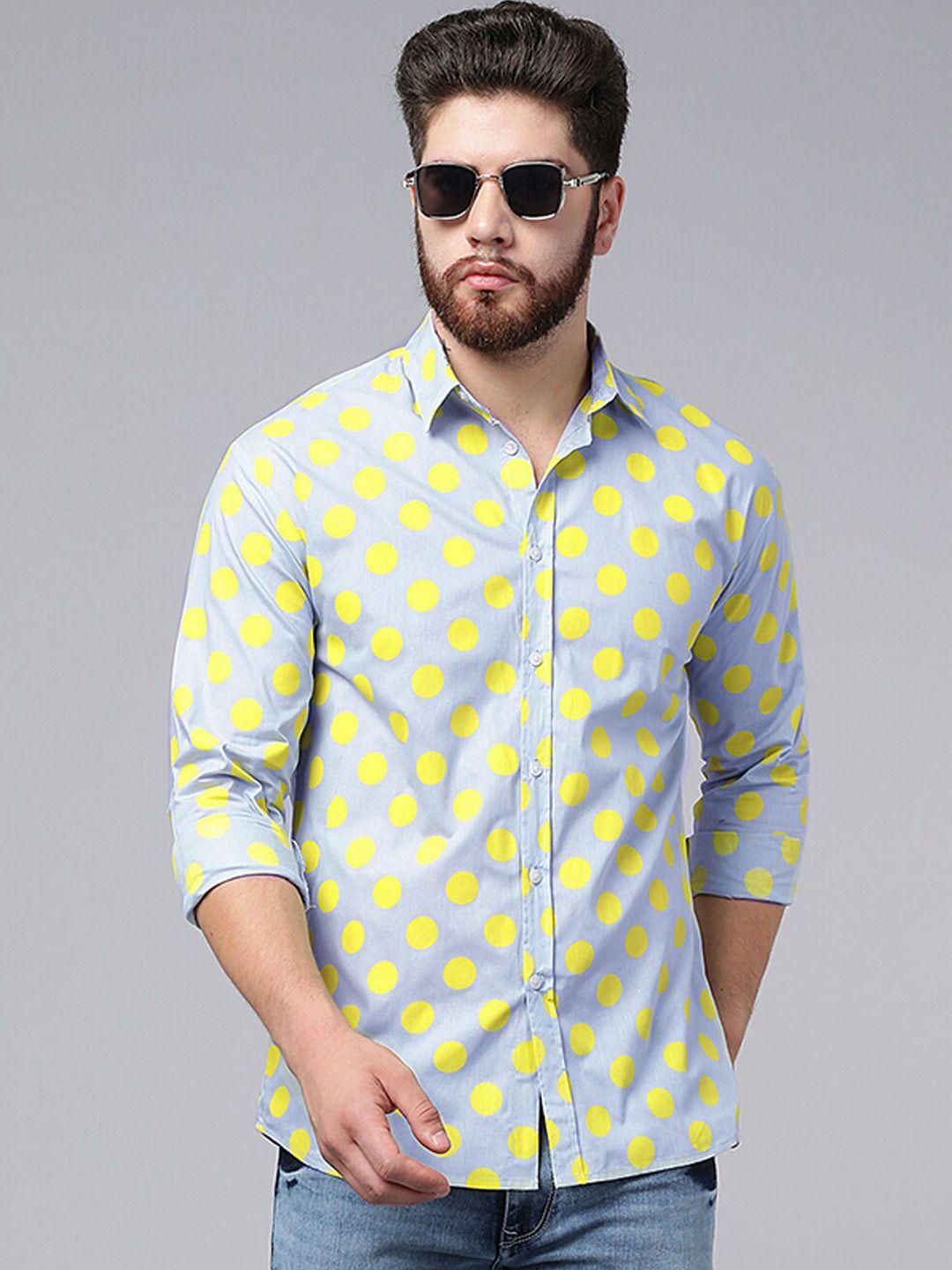 a.t.u.n. classic polka dots printed casual pure cotton shirt