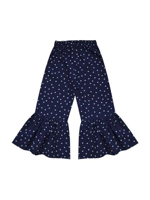 a.t.u.n. kids navy printed ruffle pants