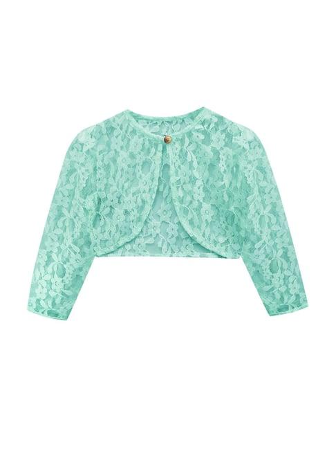 a.t.u.n. mint blue lace full sleeves shrug