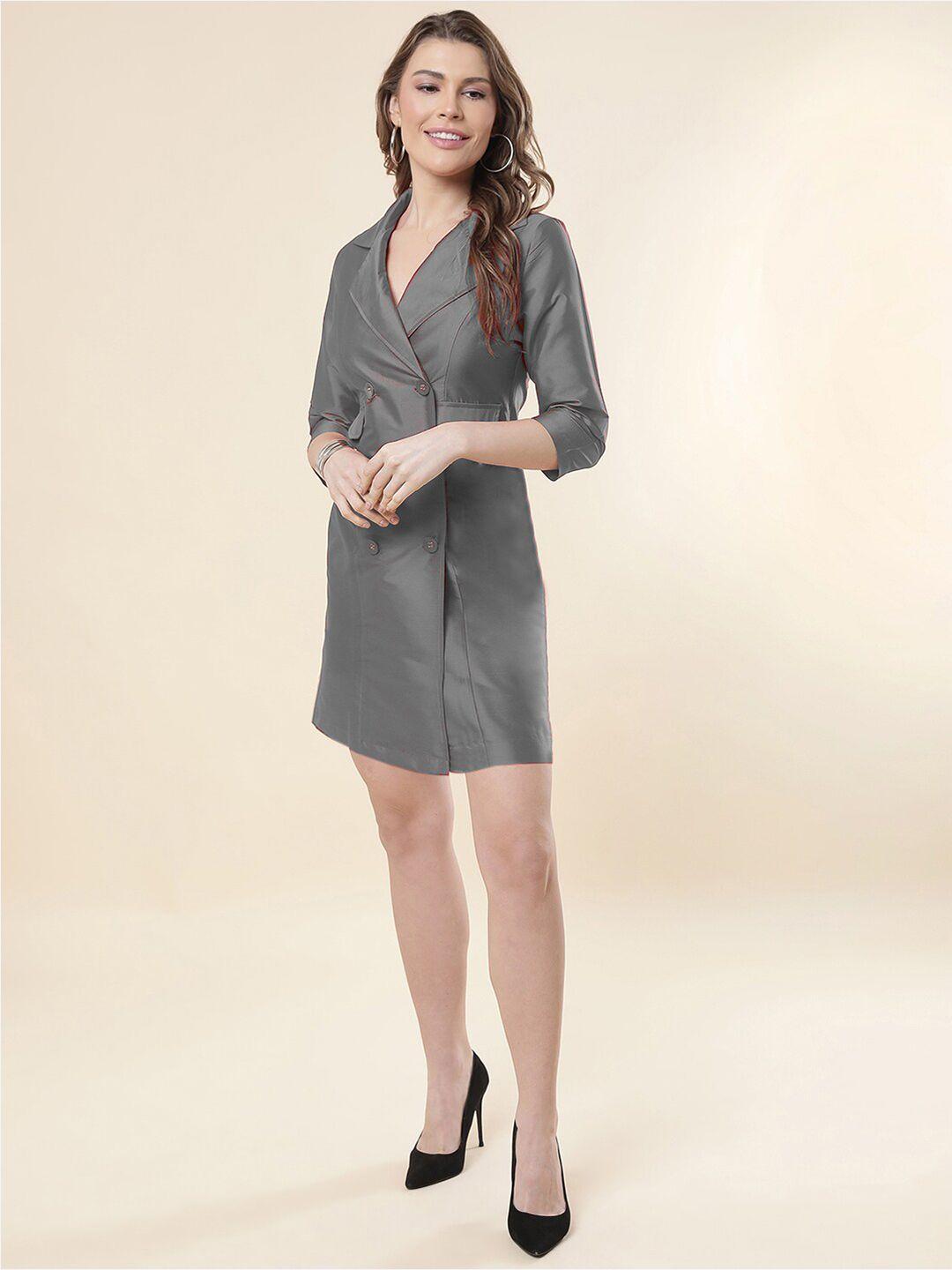 a.t.u.n. shirt collar blazer dress