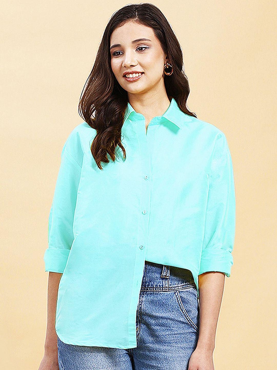 a.t.u.n. spread collar relaxed fit party shirt