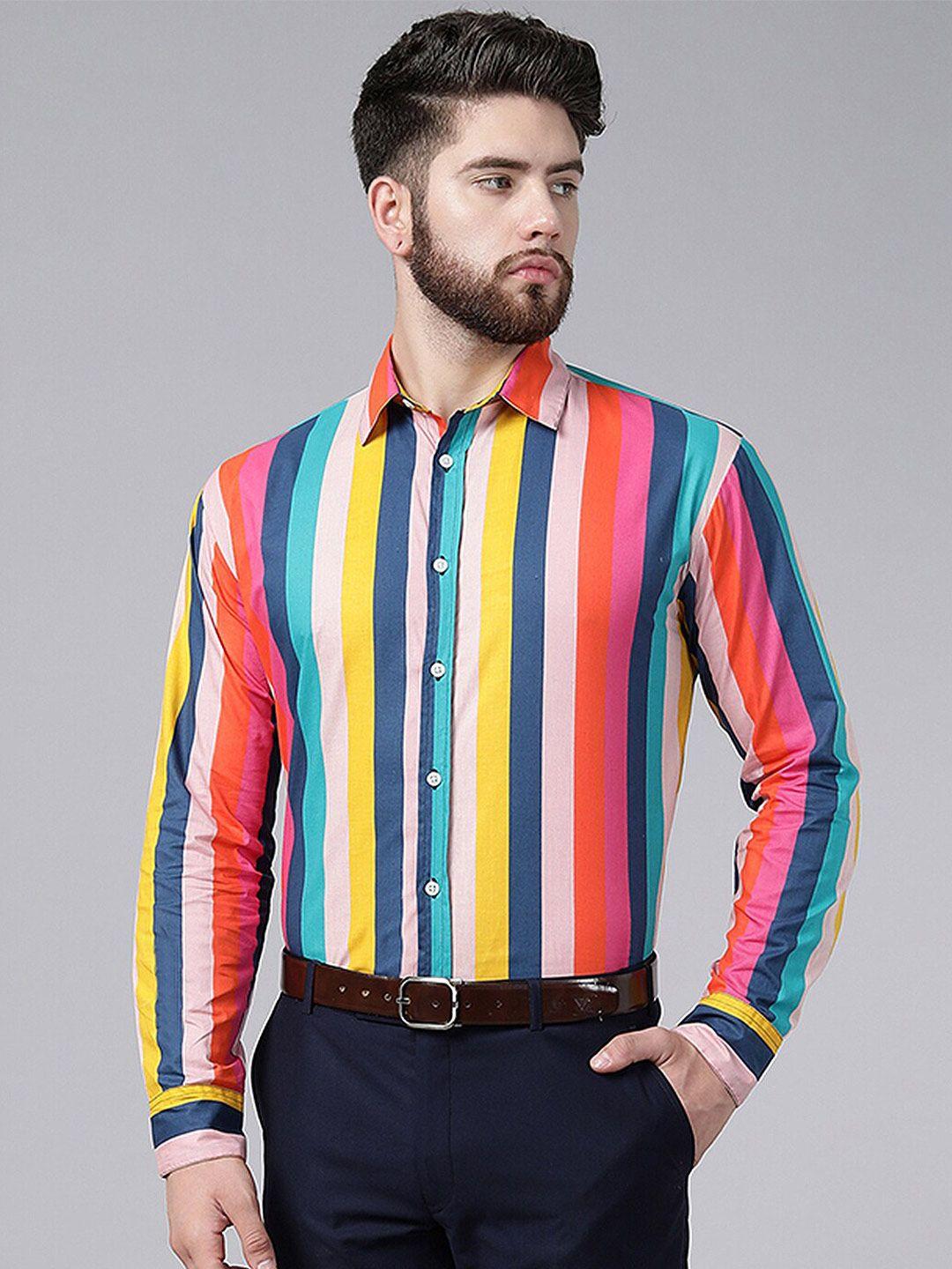 a.t.u.n. striped long sleeves pure cotton casual shirt