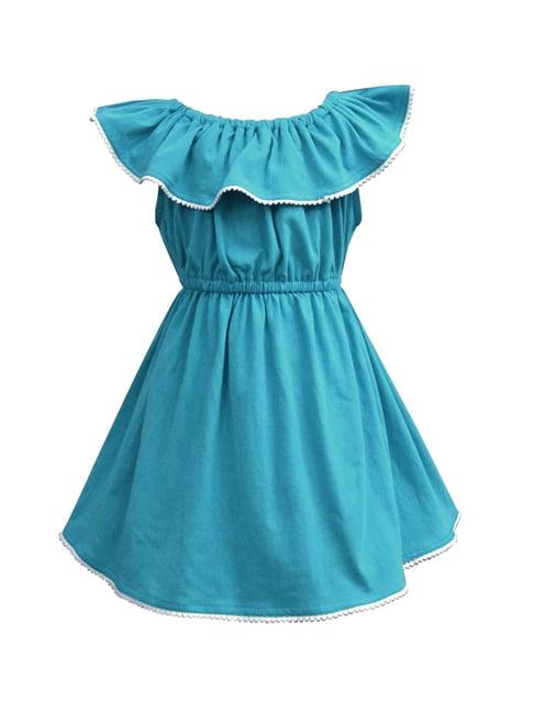 a.t.u.n. teal solid dress