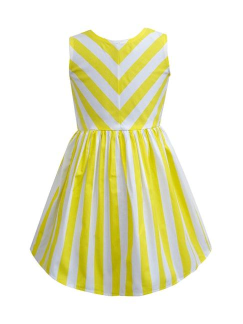 a.t.u.n. yellow & white striped dress