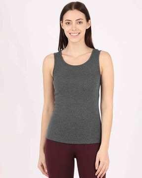 a113 super combed cotton rib fabric slim fit tank top