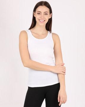 a113 super combed cotton rib fabric slim fit tank top