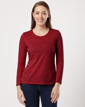 a140 super combed cotton rich relaxed fit round-neck full sleeve t-shirt