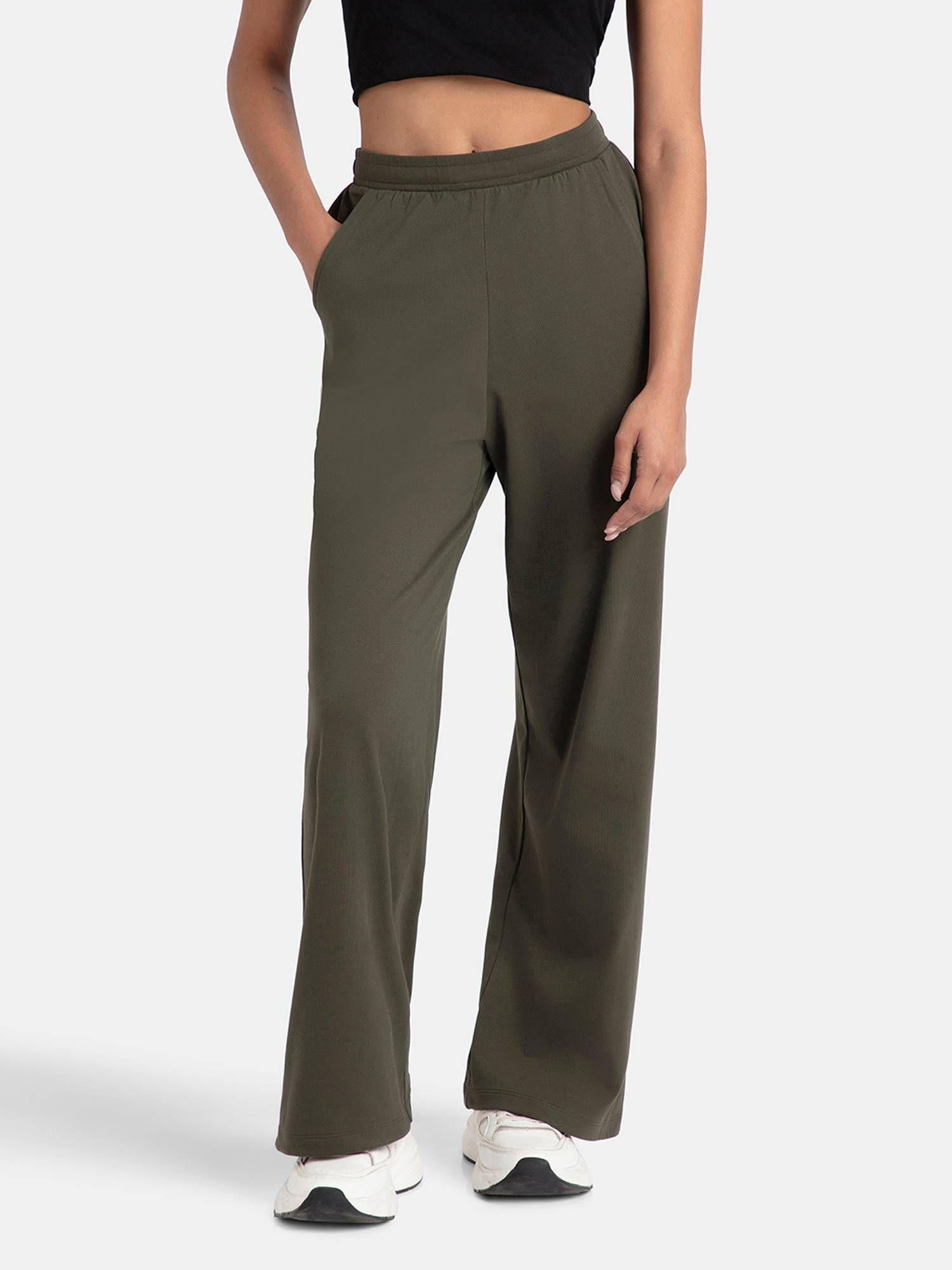 a158 women's super combed cotton rich straight fit wide leg pant-deep depths