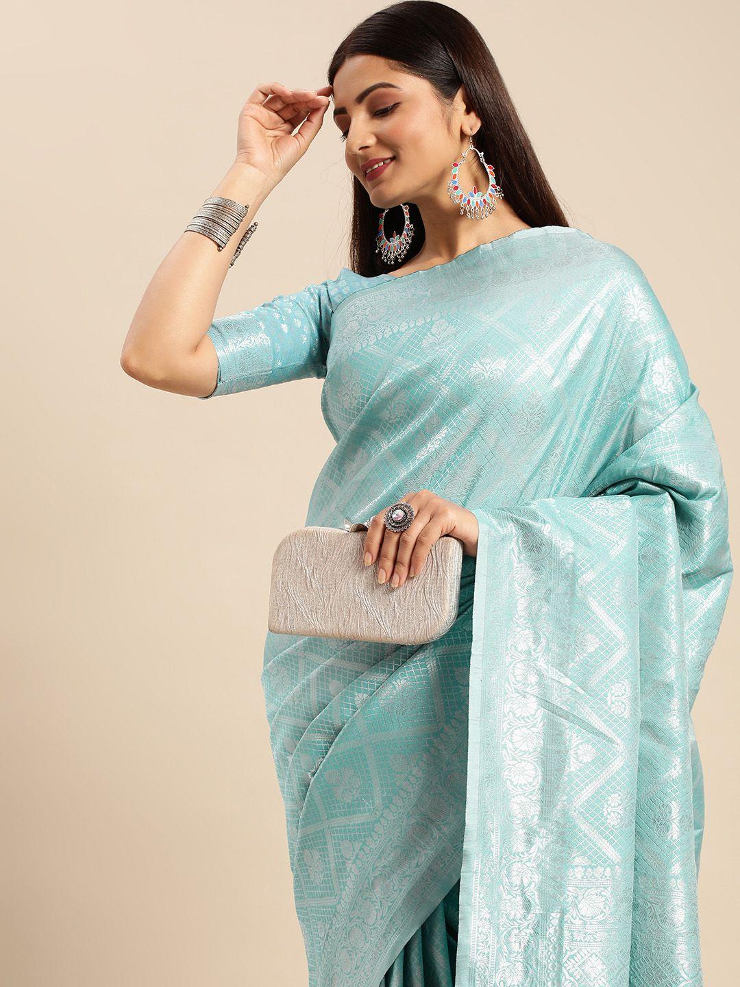 aa-ha ethnic motifs zari silk cotton banarasi saree