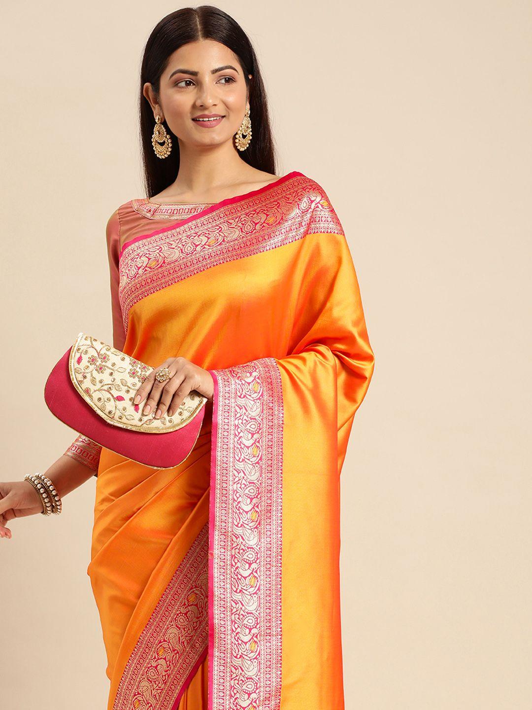 aa-ha zari silk cotton banarasi saree