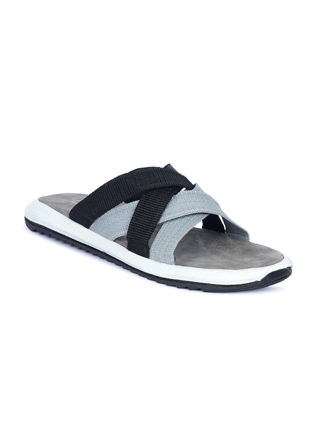 aadi men grey & black slip-on