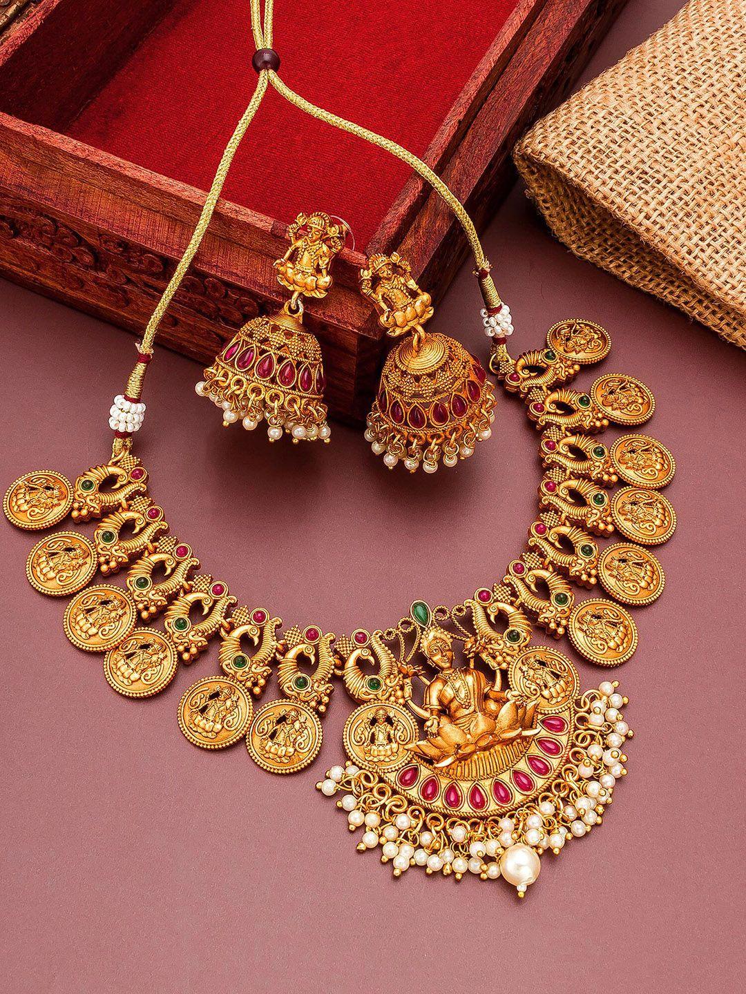 aadita  gold women gold-plated jewellery set