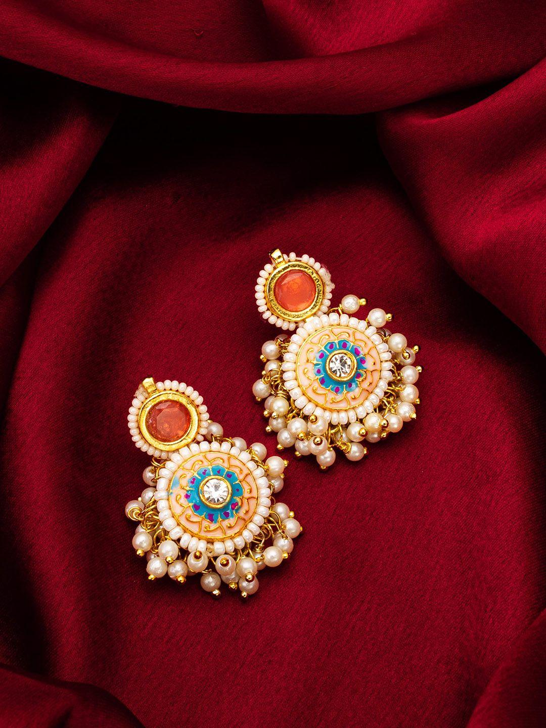 aadita gold-plated drop earrings