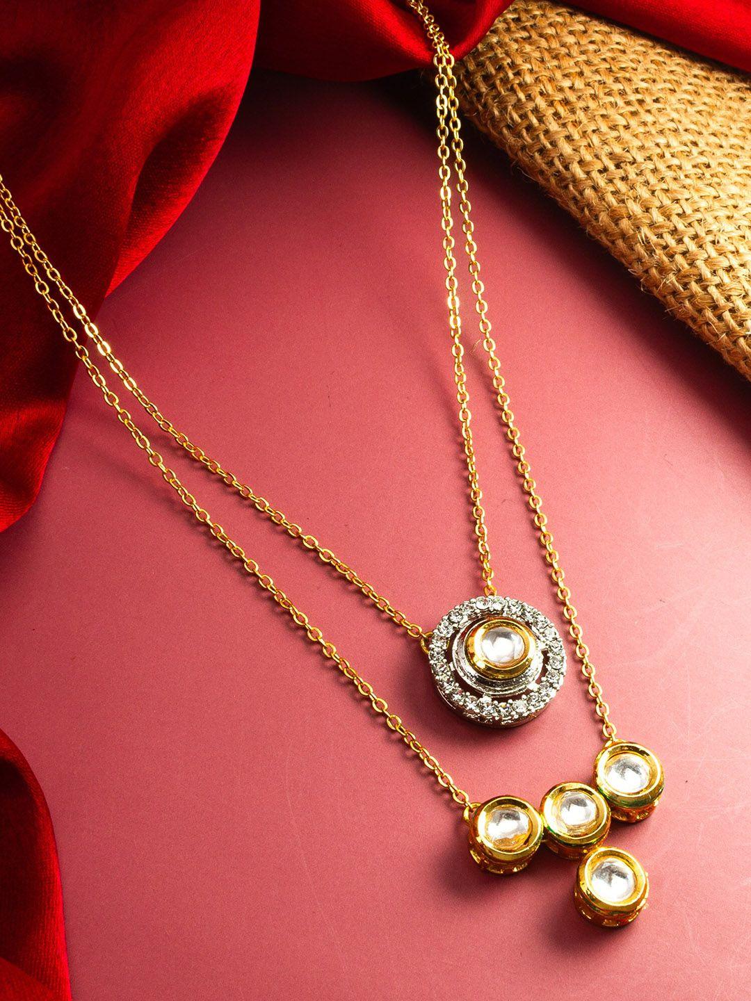 aadita gold-plated alloy necklace and chains