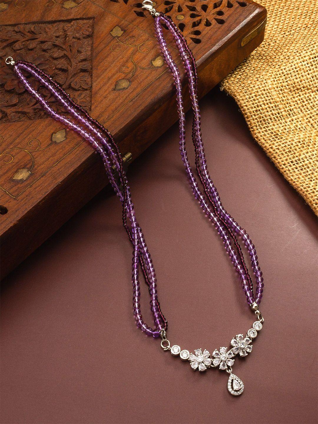 aadita silver-toned silver handcrafted necklace