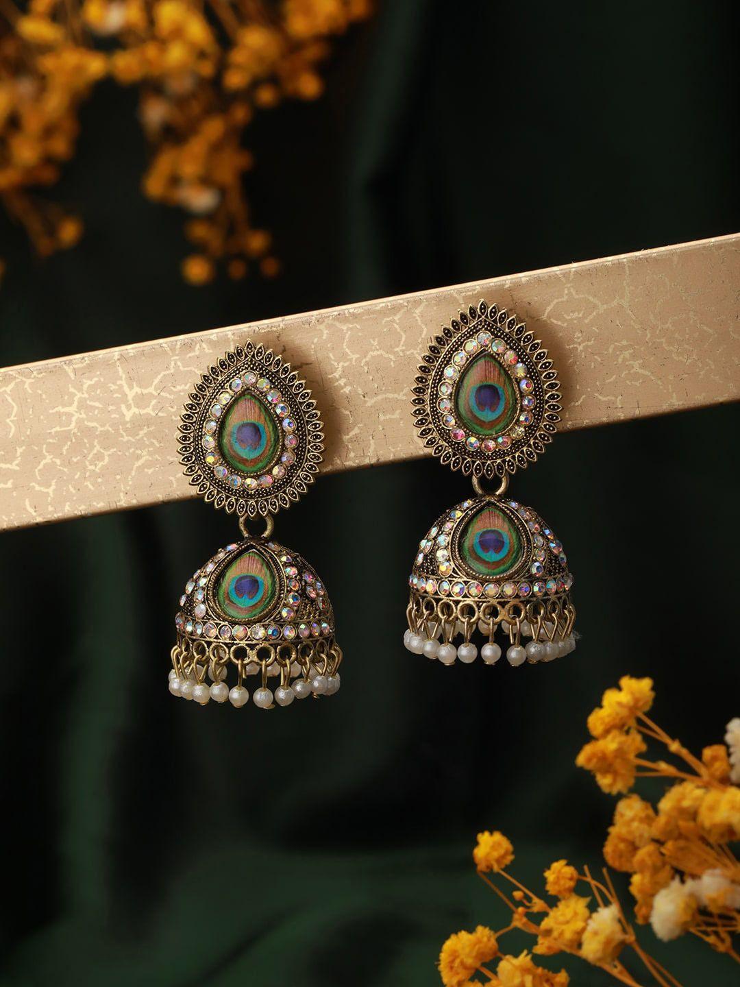 aadvik designs gold-plated jhumkas