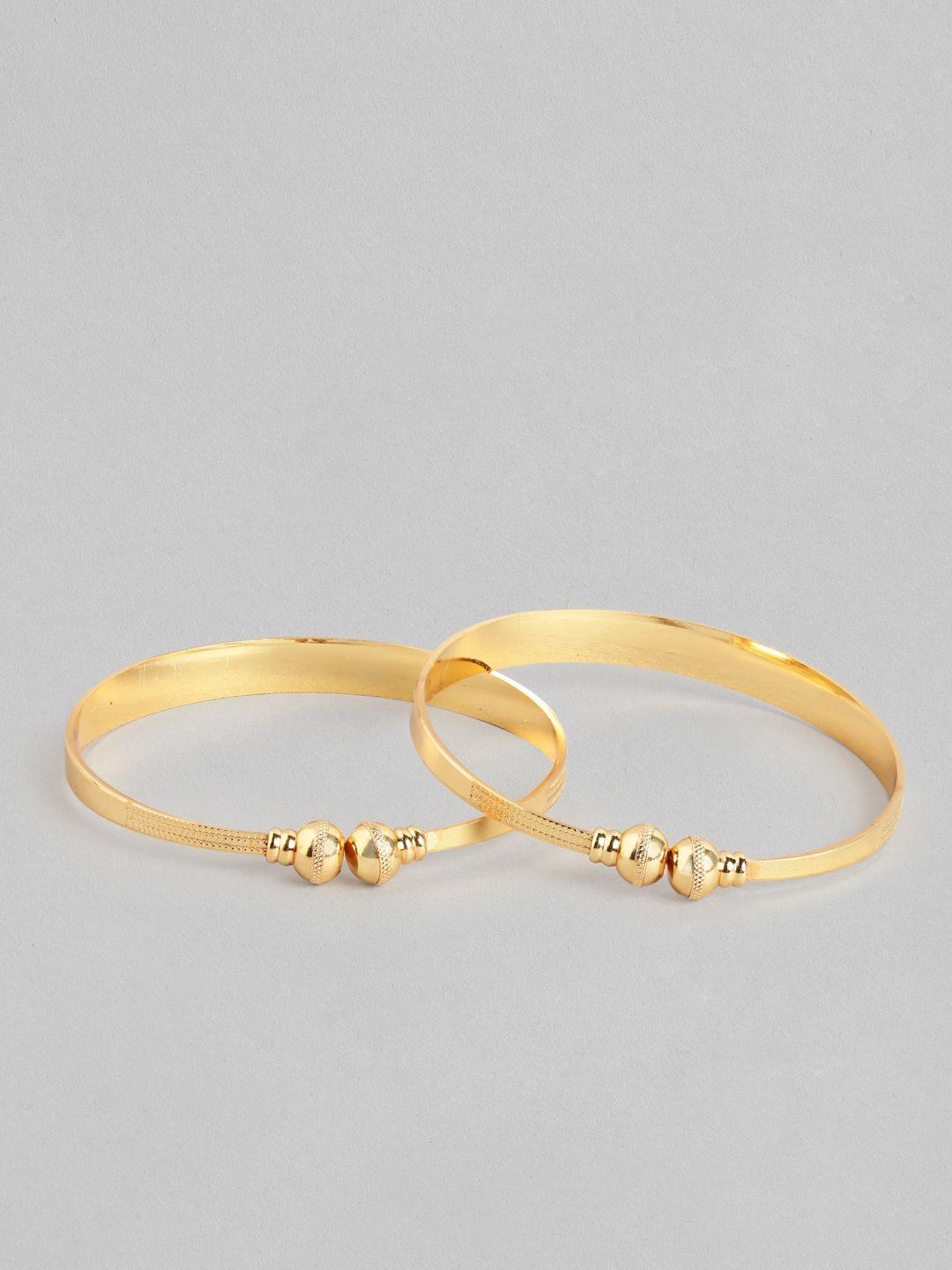 aadvik designs set of 2 gold-plated adjustable bangles