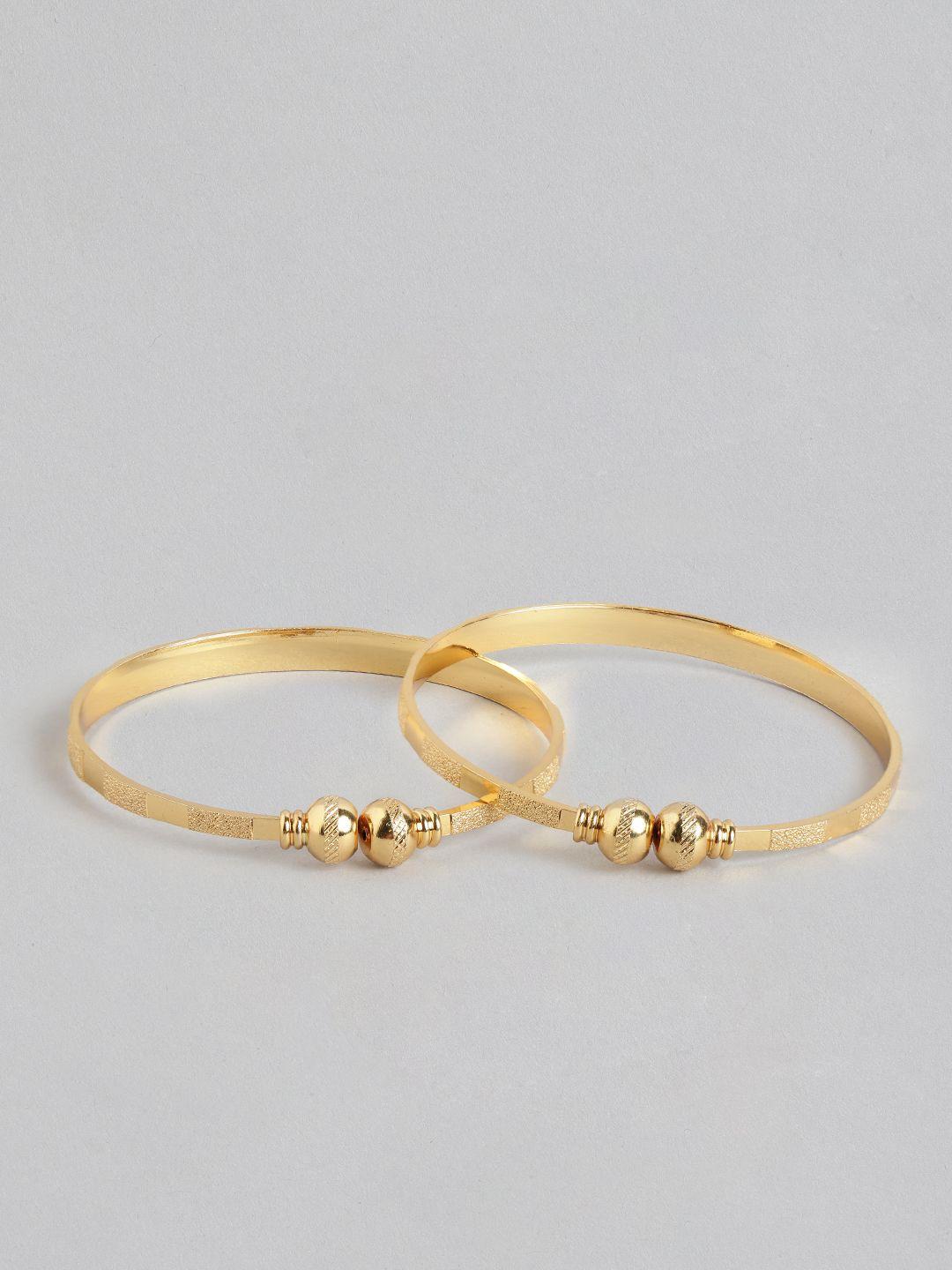 aadvik designs set of 2 gold-plated adjustable bangles