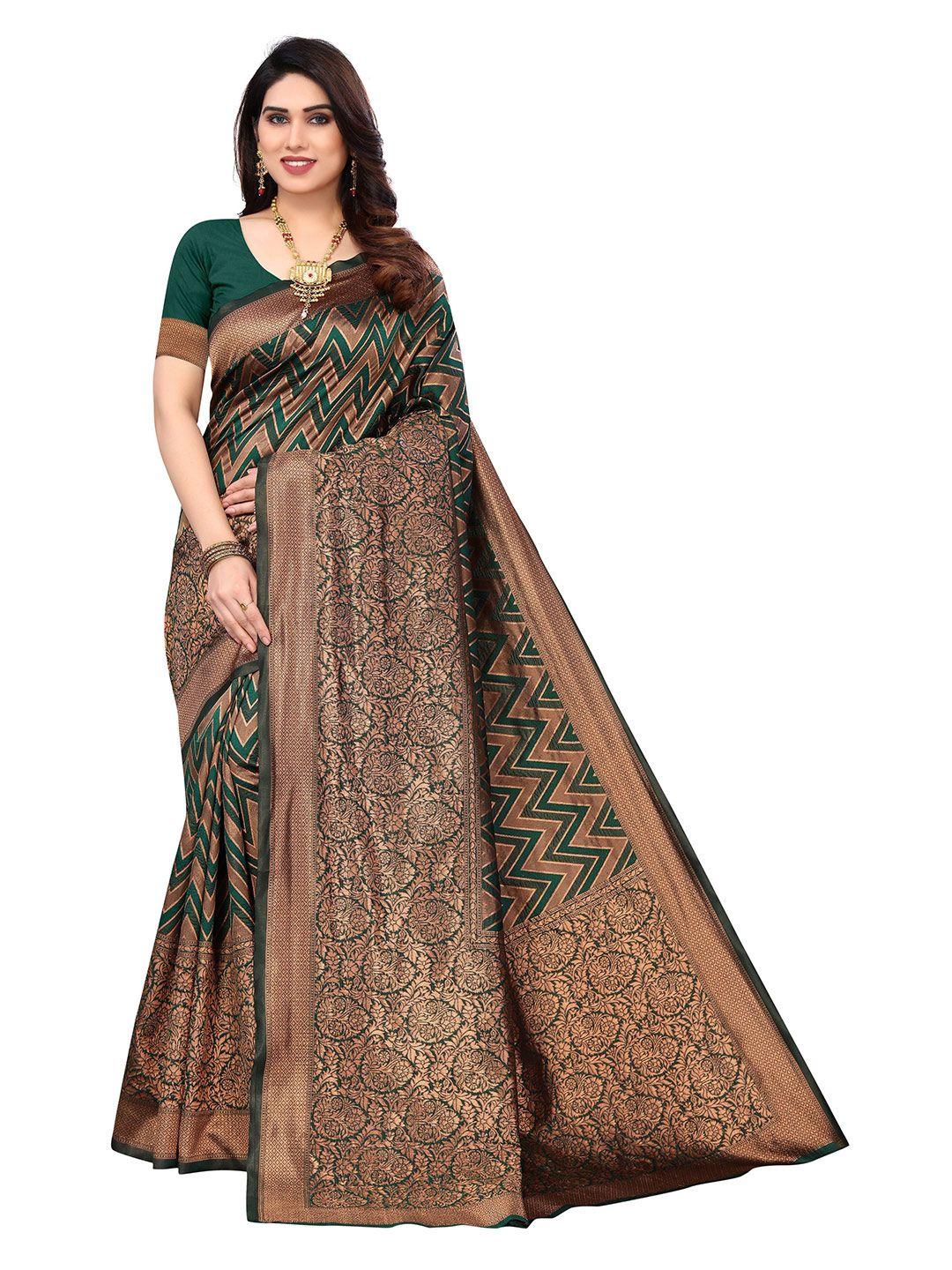 aadvika ethnic motifs zari silk blend kanjeevaram saree