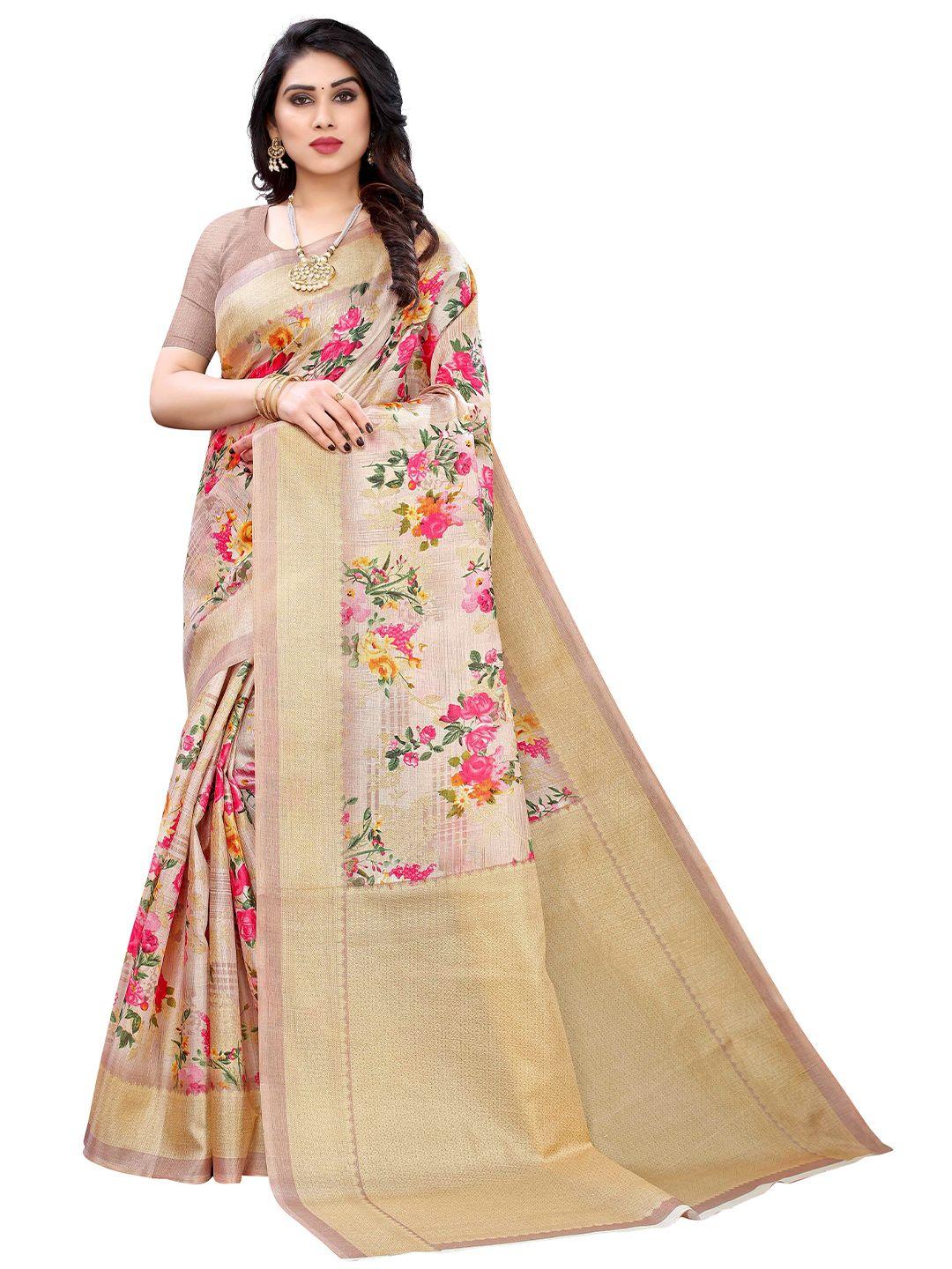 aadvika floral zari mysore silk saree