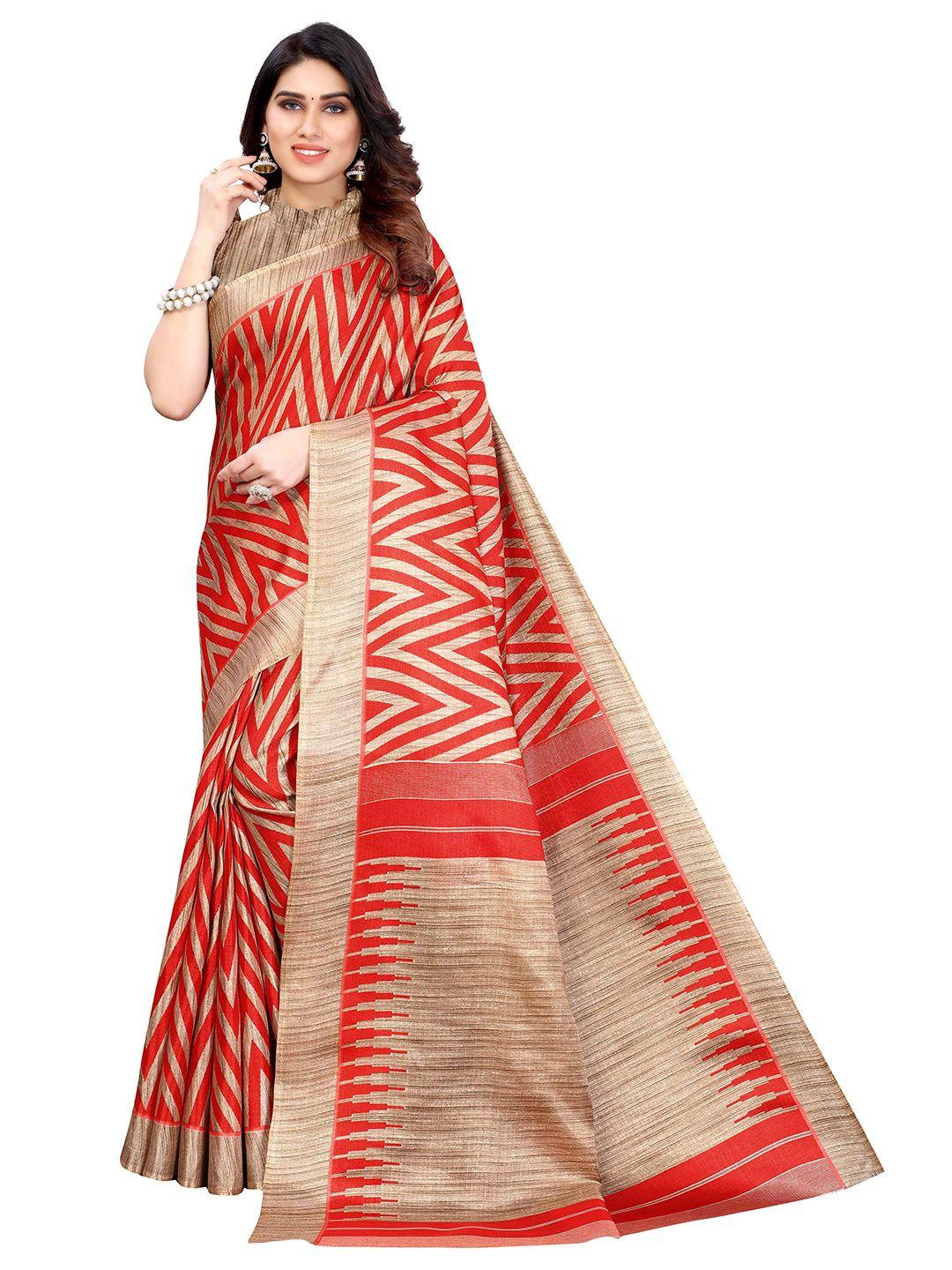 aadvika geometric woven mysore silk saree