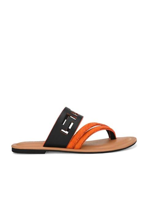 aady austin women's orange casual sandals