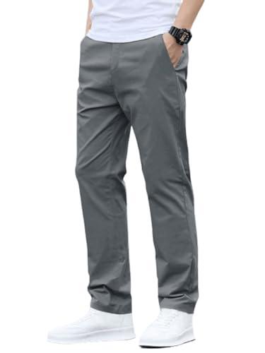 aahwan grey solid drawstring relexed fit straight leg pants for men's (283-grey-30)