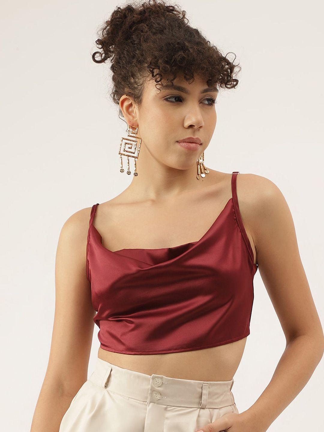 aahwan maroon bralette crop top