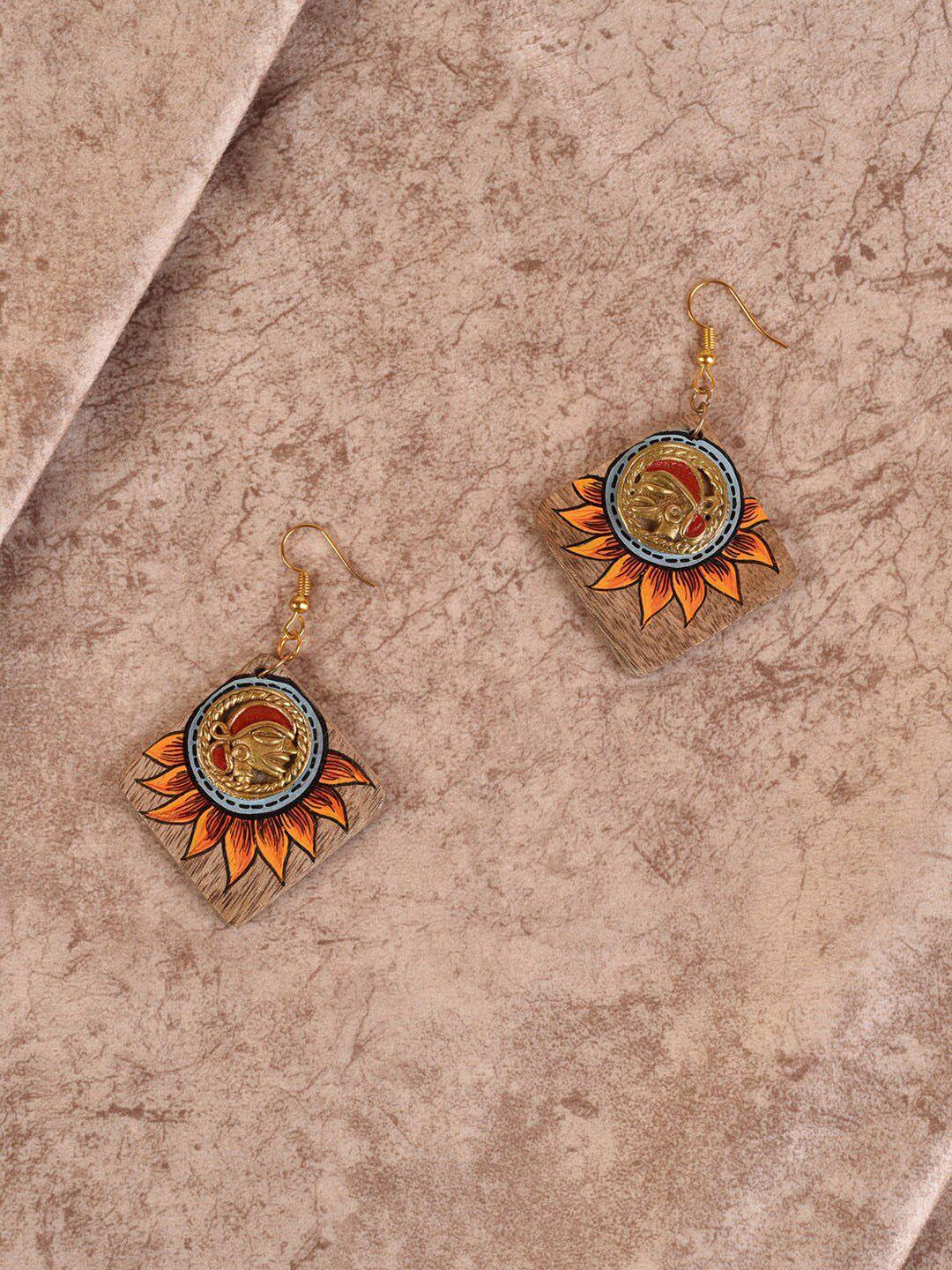aakriti art creations multicoloured contemporary drop earrings