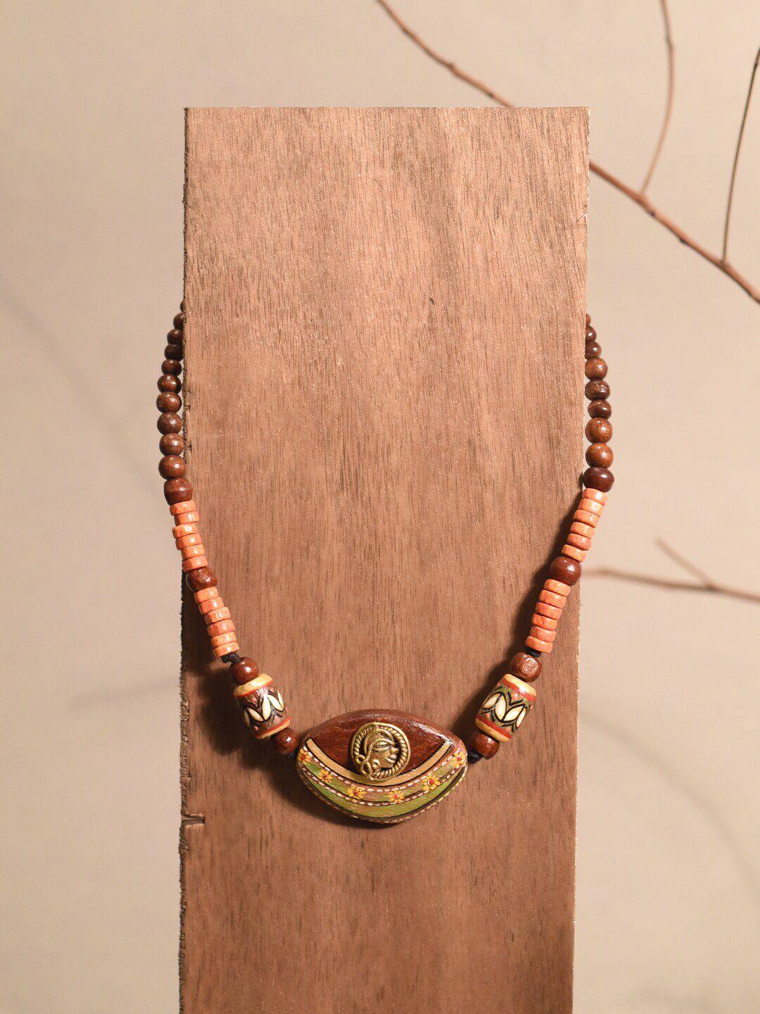 aakriti art creations unisex brass-plated necklace