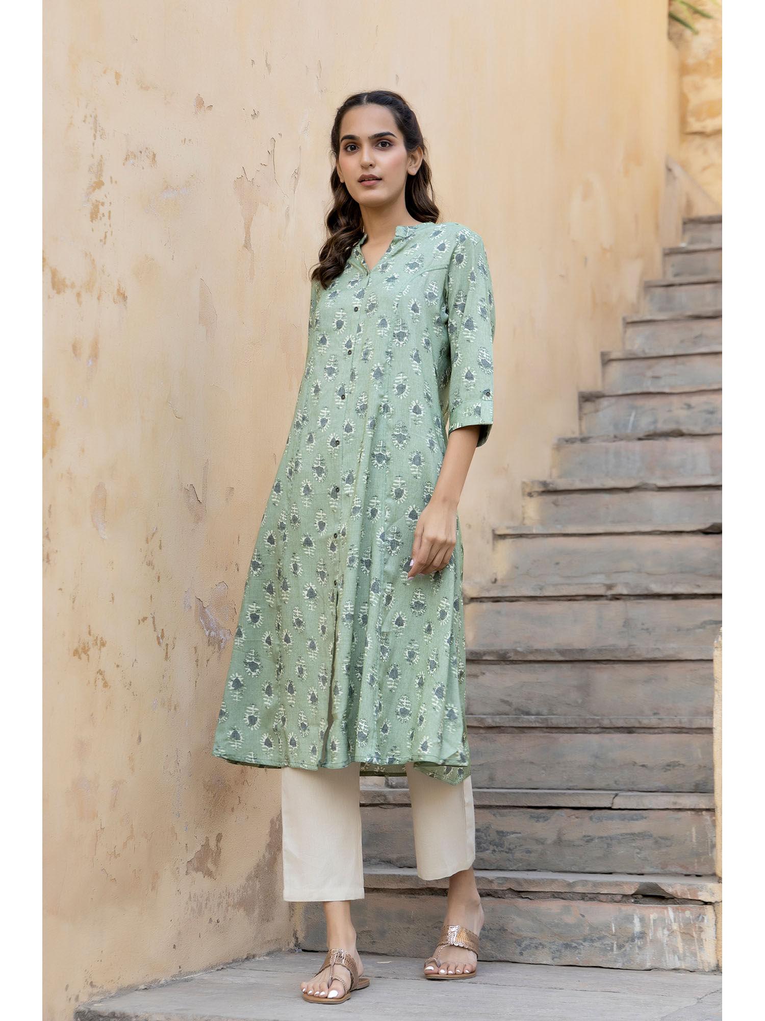 aakriti green kurta