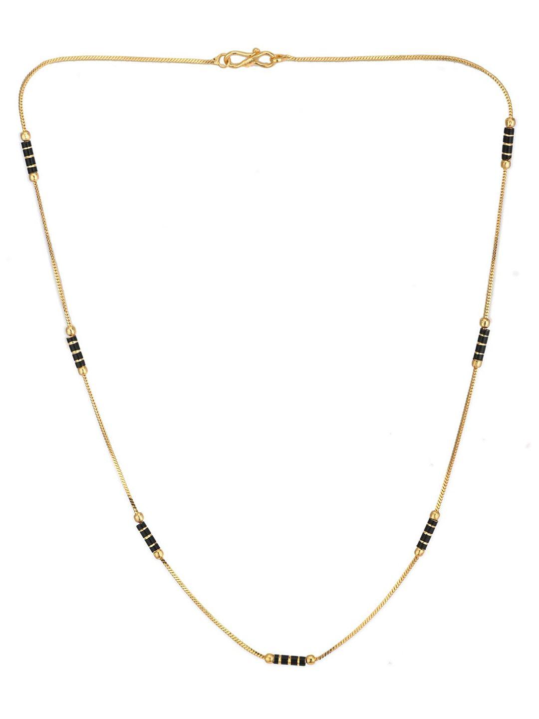 aanyacentric gold-plated beaded long chain