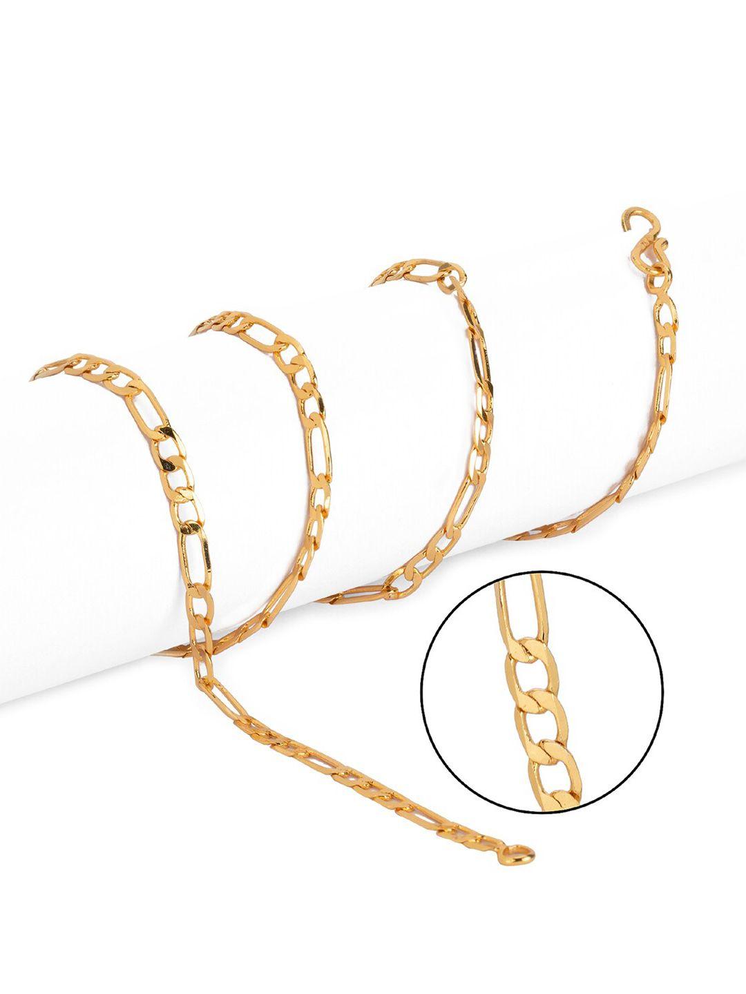 aanyacentric set of 6 gold-plated long chains