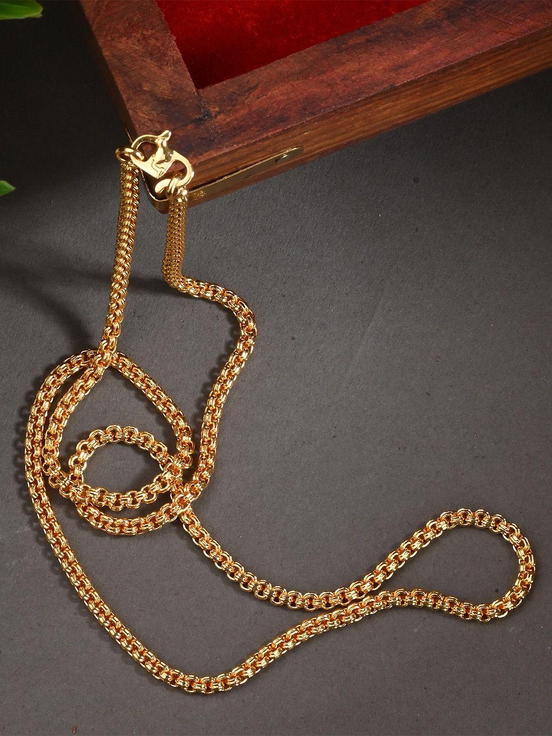aanyacentric unisex brass gold-plated chain