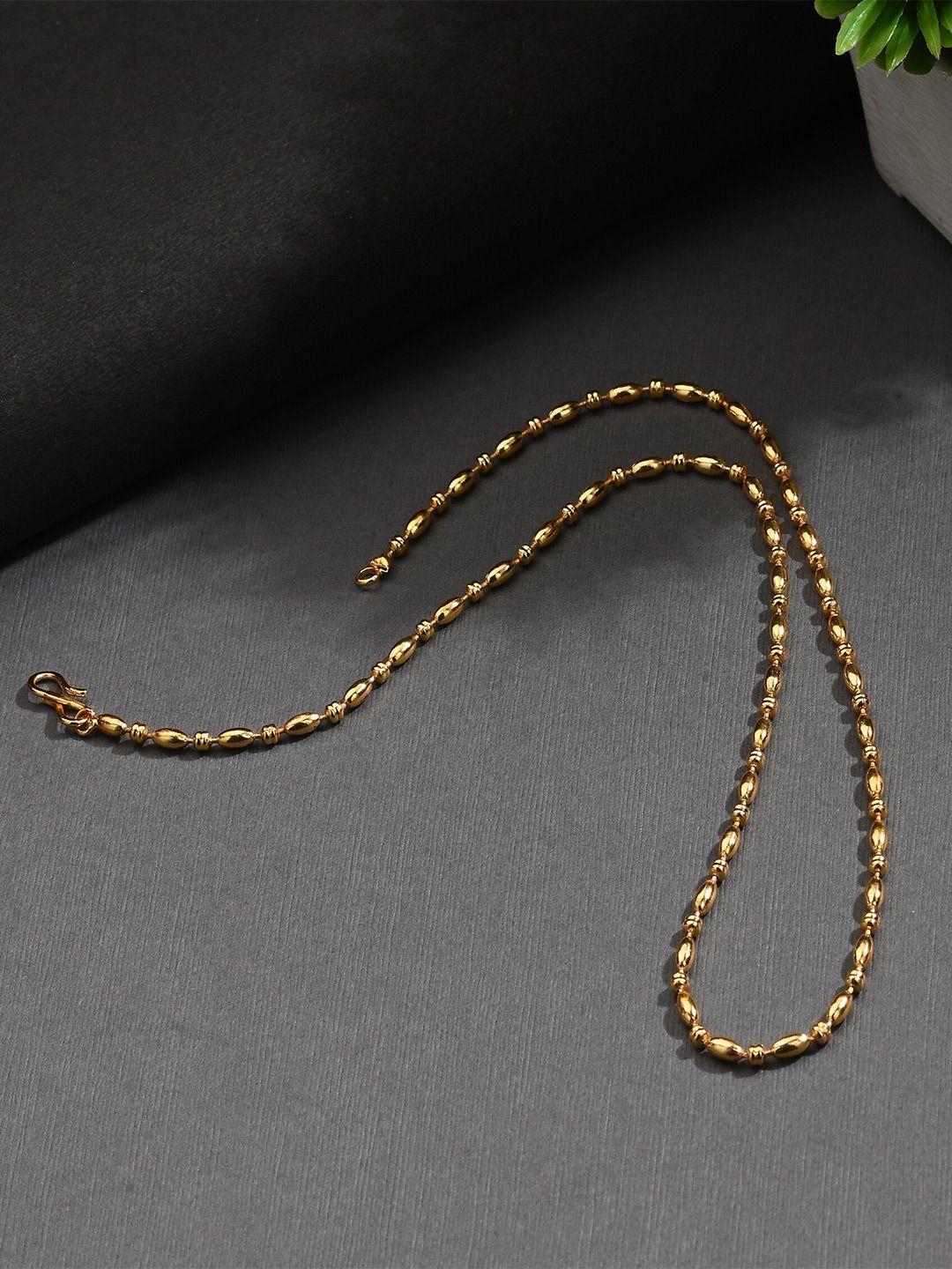 aanyacentric unisex brass gold-plated chain