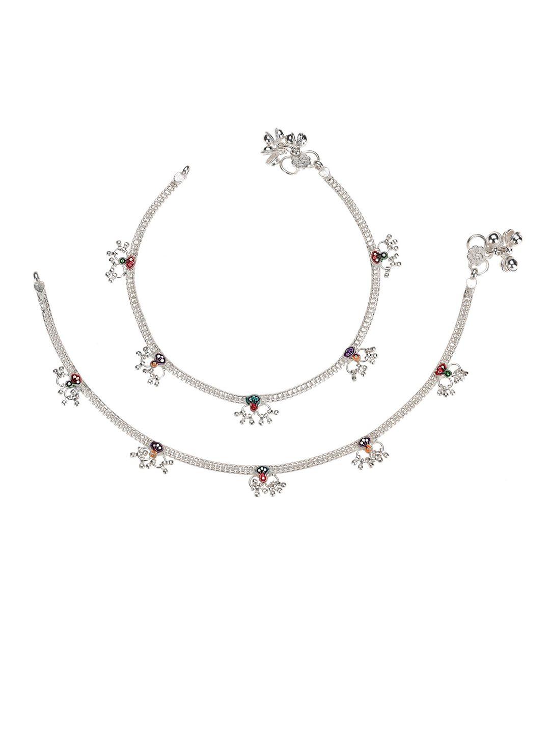 aanyacentric women silver-plated anklet