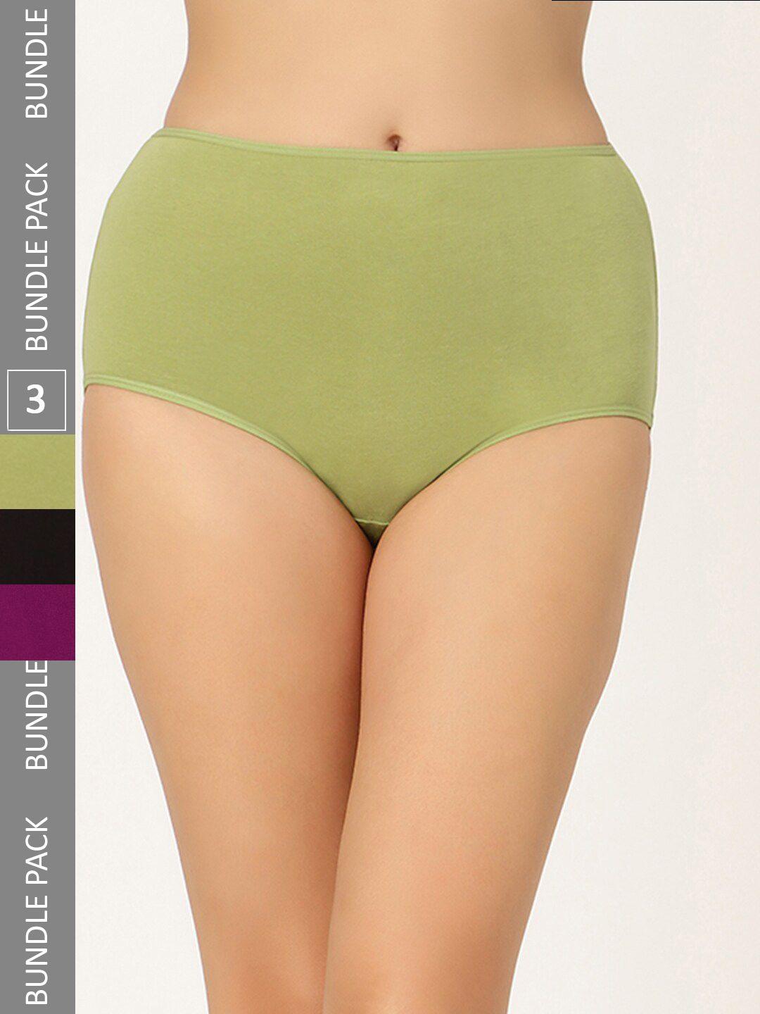 aanyor pack of 3 mid-rise cotton maternity briefs