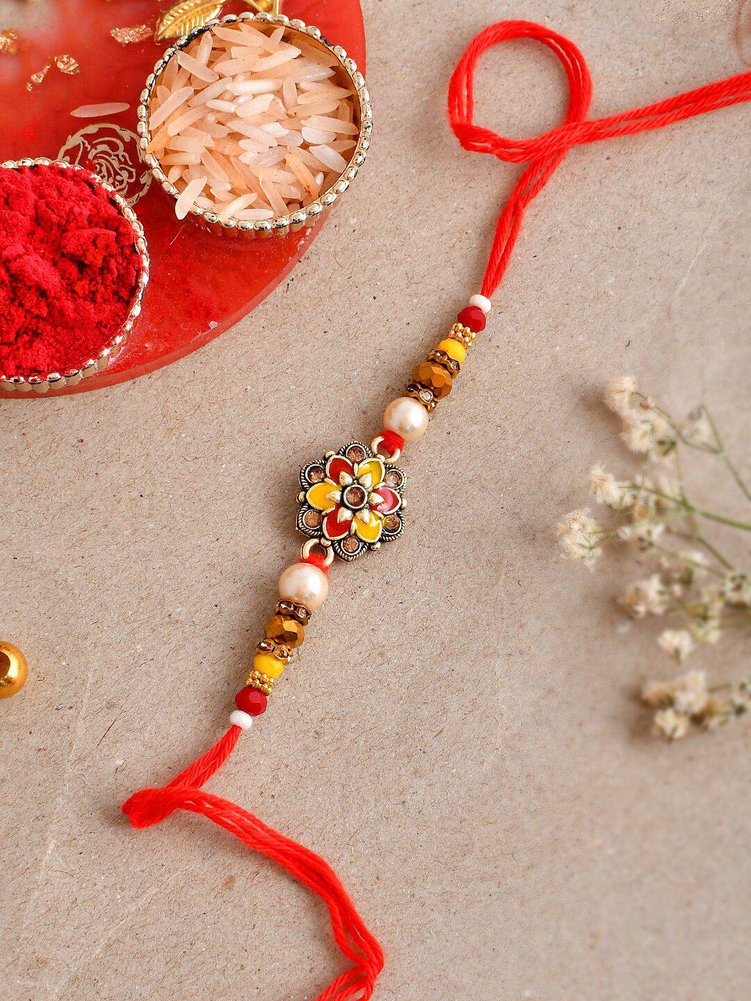 aapno rajasthan floral charm rakhi