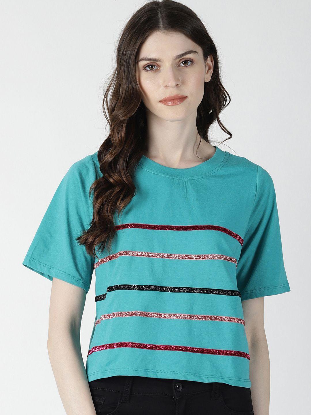 aara women blue striped top