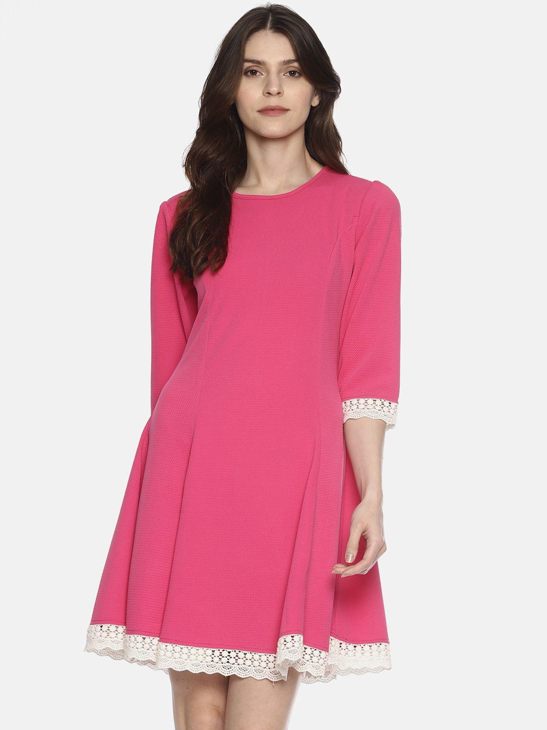 aara women pink a-line dress