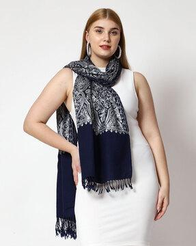 aari embroidery wool stole