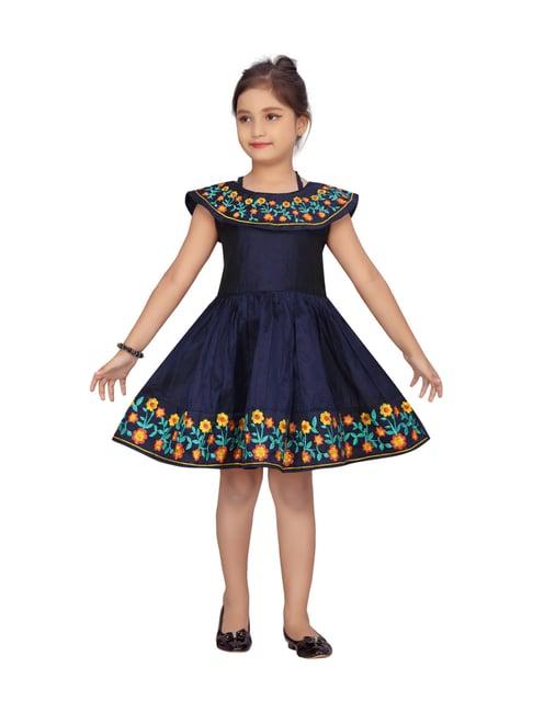 aarika kids navy floral print dress