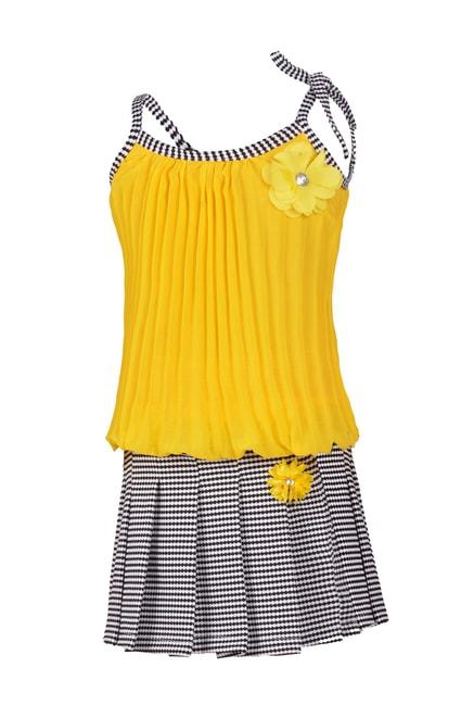aarika-kids-yellow-striped-top,-skirt-&-sling-bag