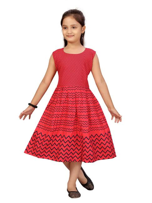 aarika kids red striped dress