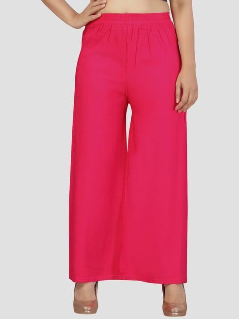 aarika pink regular fit palazzos