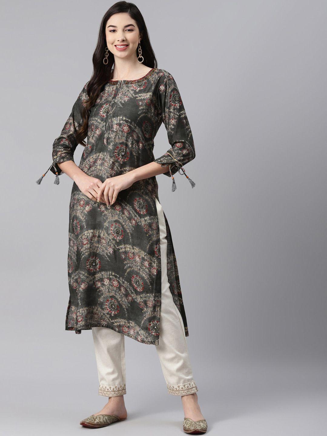 aarika women ethnic embroidered cotton kurta