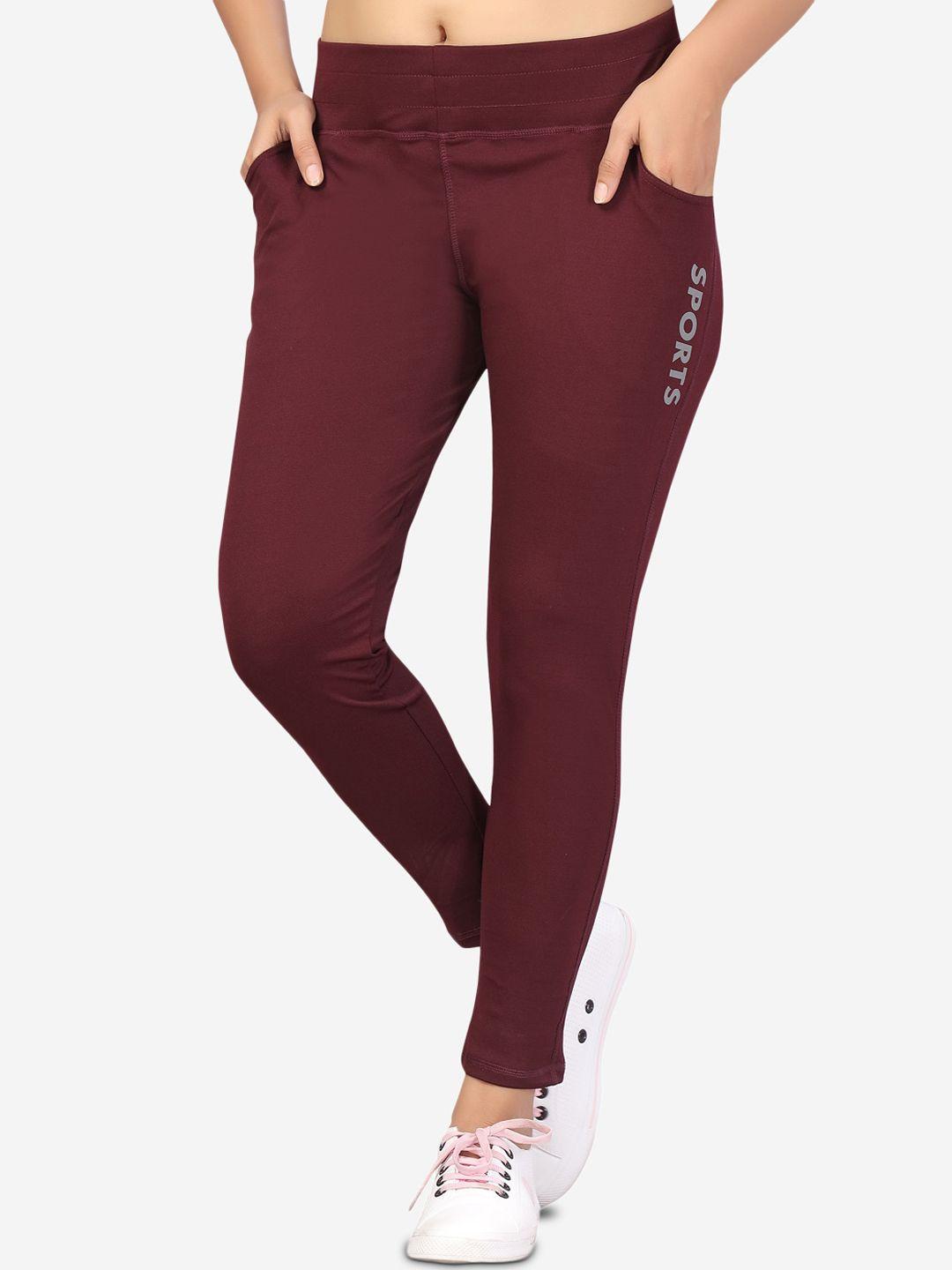 aarika women maroon rapid-dry training track pants