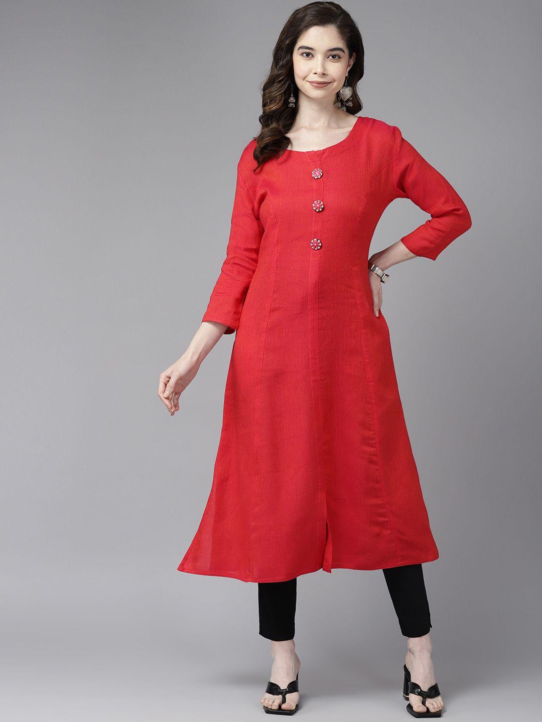 aarika women solid a-line kurta