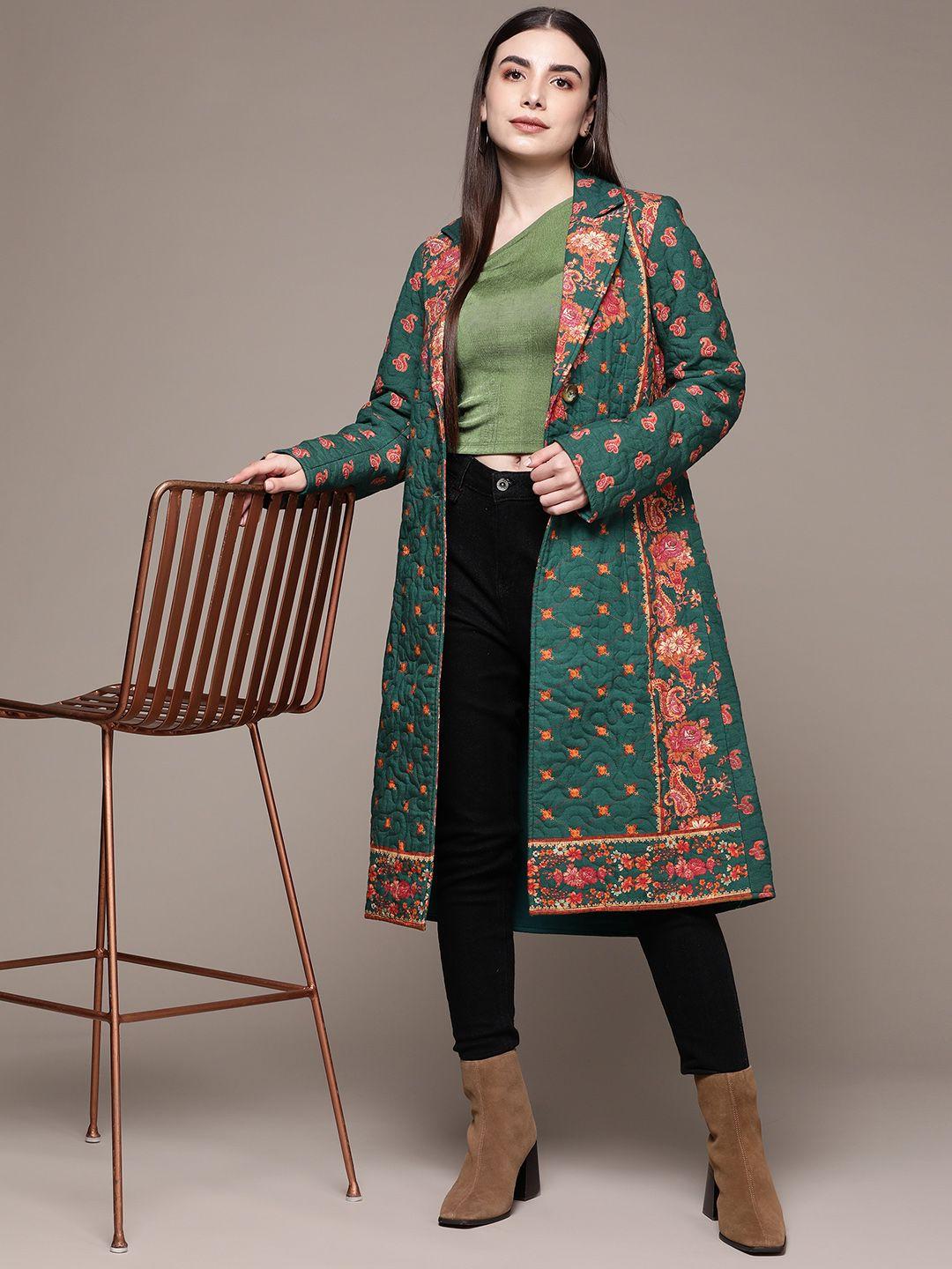 aarke ritu kumar woman floral print coat