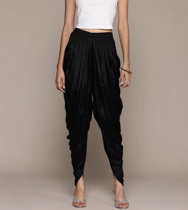 aarke ritu kumar black draped dhoti pants